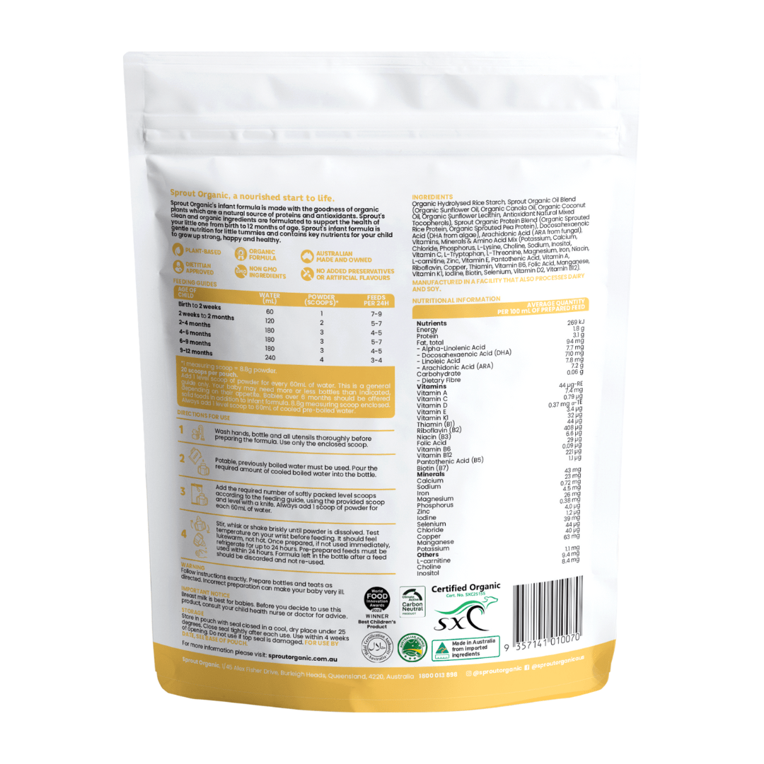 Infant Formula - Sprout Organic