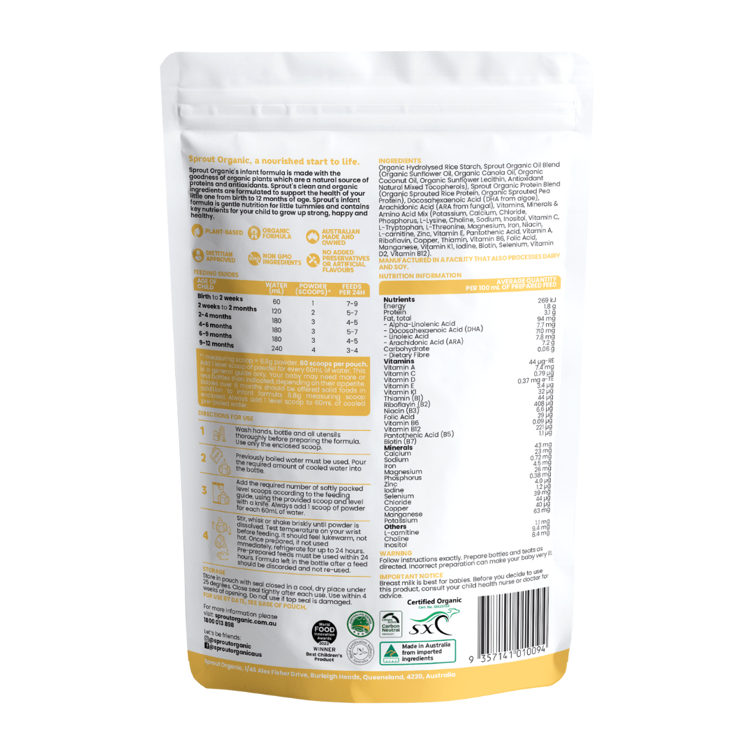 Infant Formula - Sprout Organic