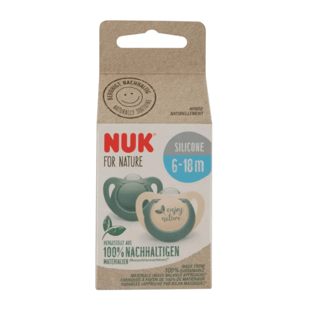 NUK for Nature Silicone Soothers 6 - 18m (Two Pack) - Sprout Organic