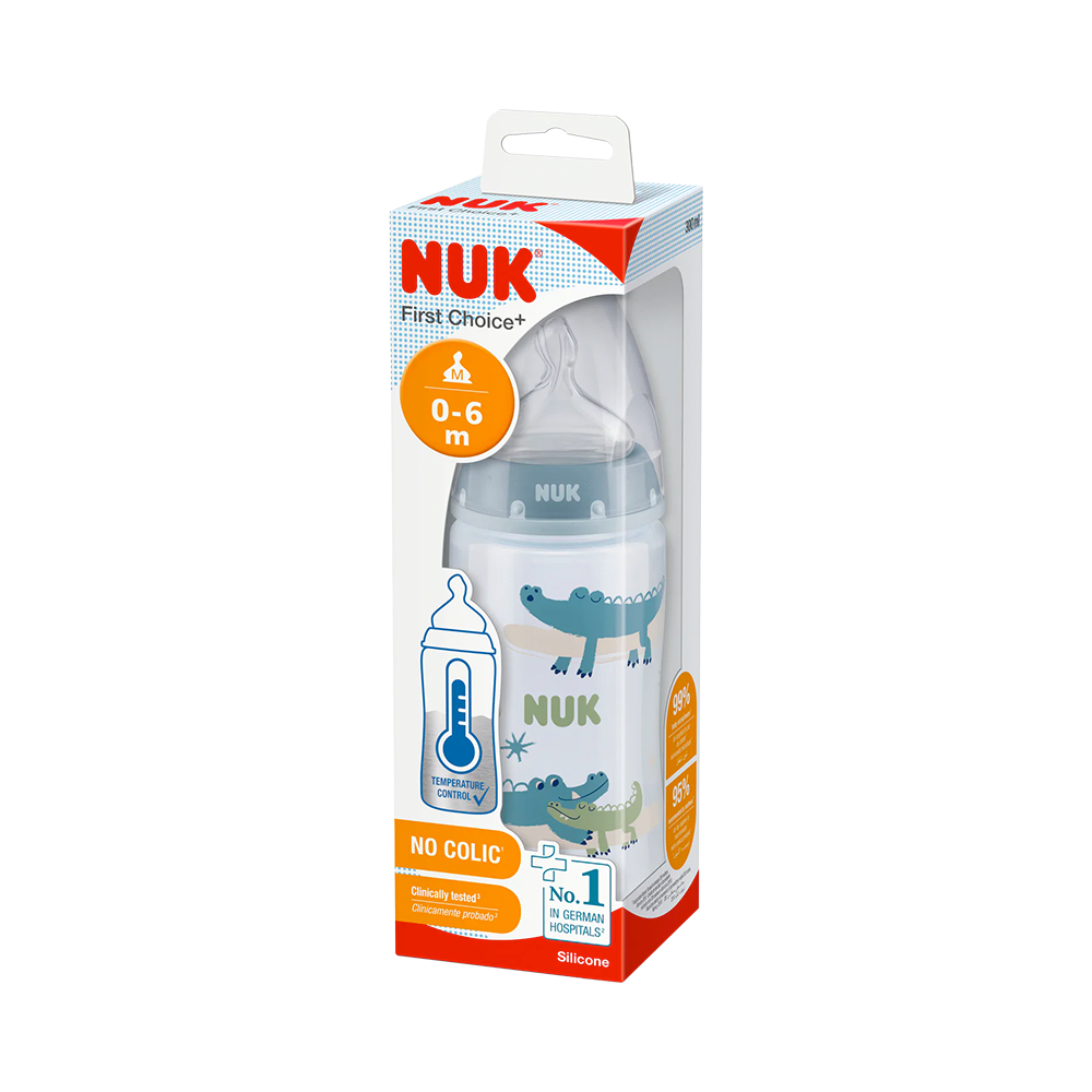 NUK First Choice Bottle: No Colic + Temperature Control